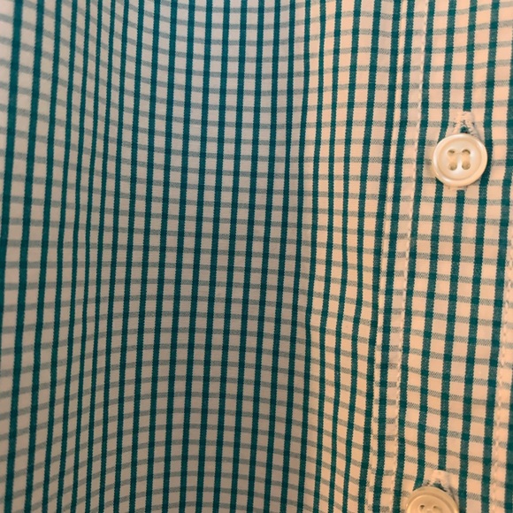 J. Crew Cotton Classic Green/White Check Shirt (S) - Picture 2 of 5